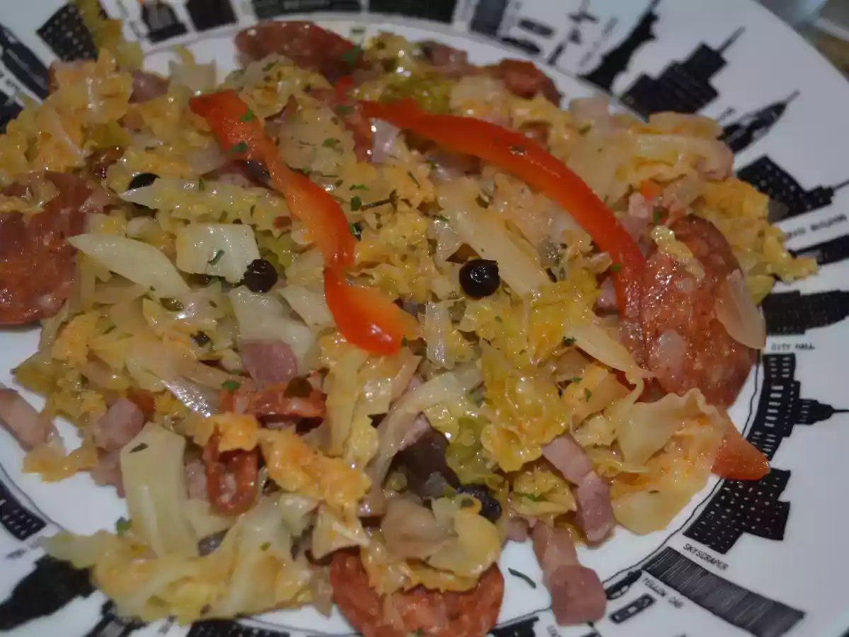 Fondant de Chou au Chorizo