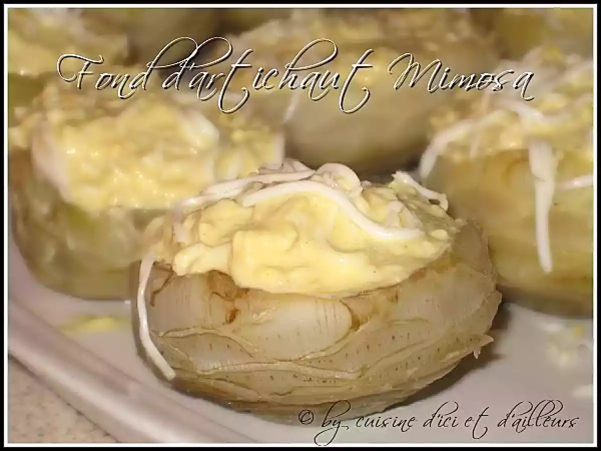 Fonds d'artichaut mimosa