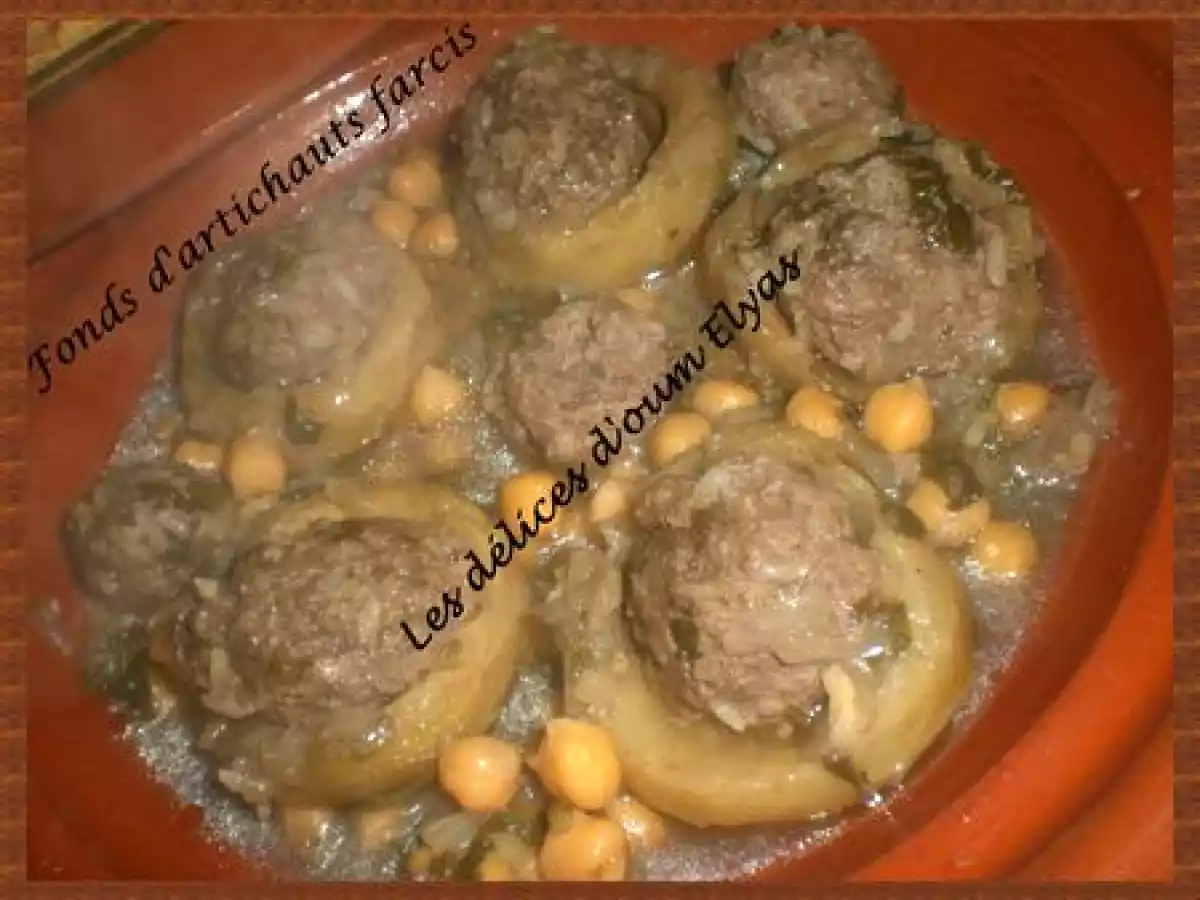 Fonds d'artichauts farcis en sauce
