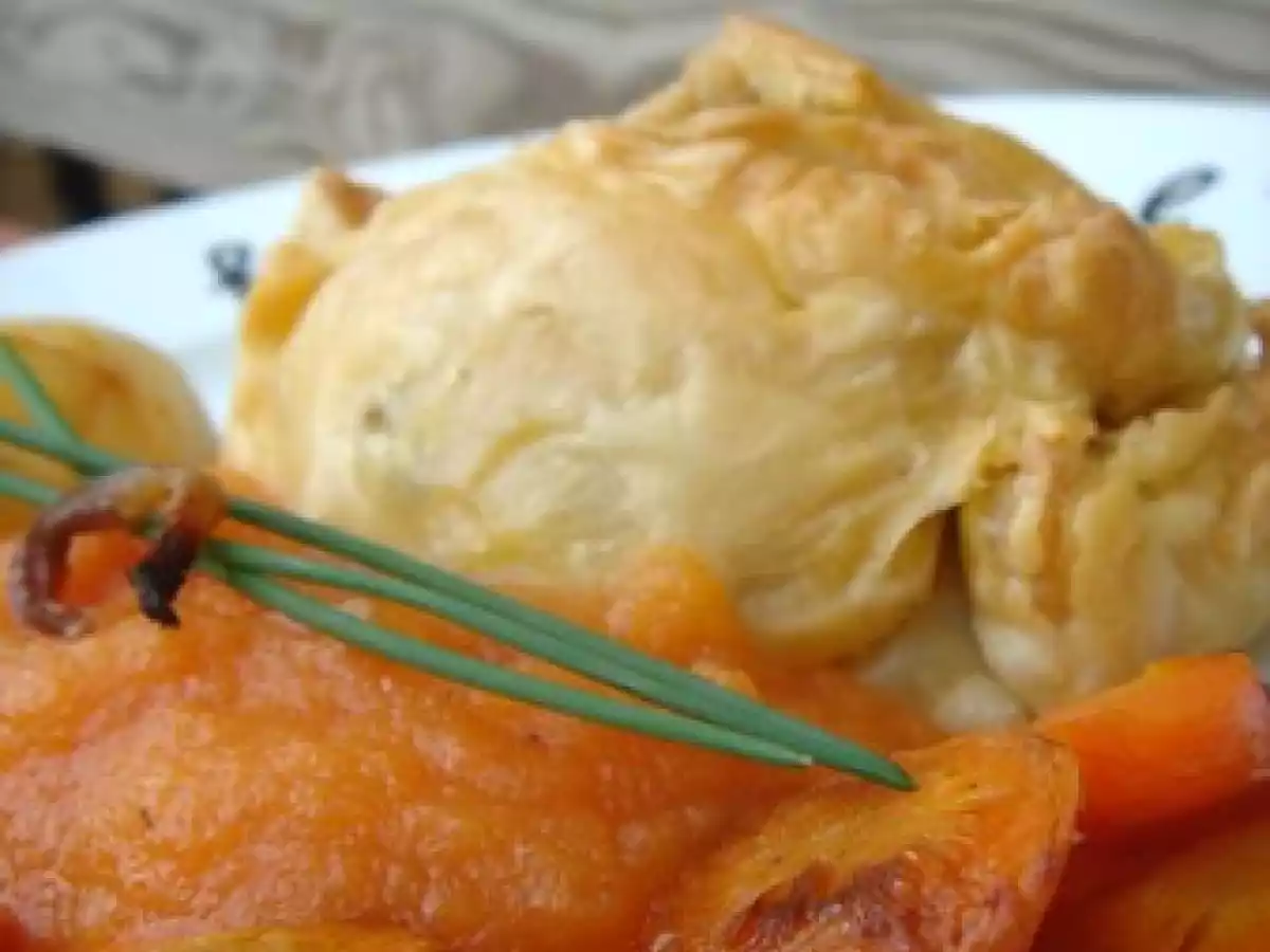 FONDUE d'endives en robe feuilletée et son coulis de carottes - photo 3