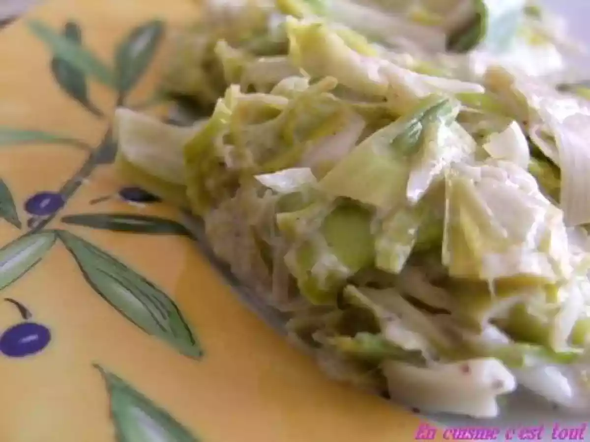 Fondue de poireaux à la vanille