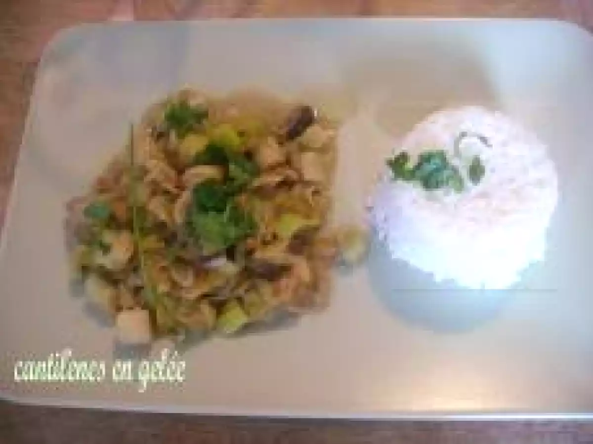 Fondue de poireaux aux crevettes et Saint-Jacques