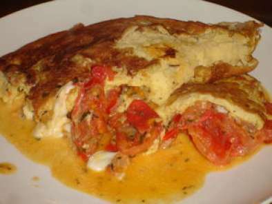 Fondue de tomates en omelette