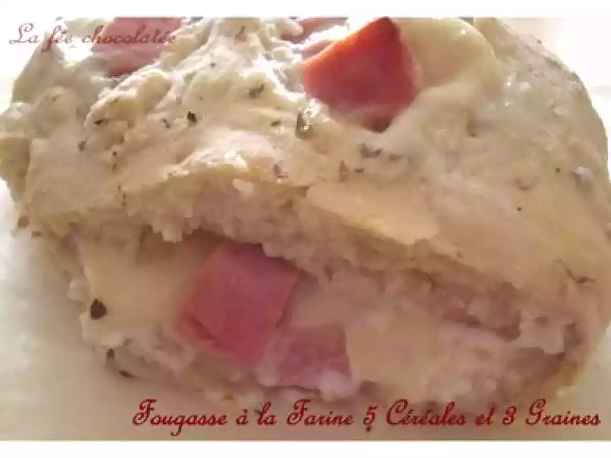 Fougasse à la farine 5 céréales et 3 graines, Origan et 3 poivres du Kérala