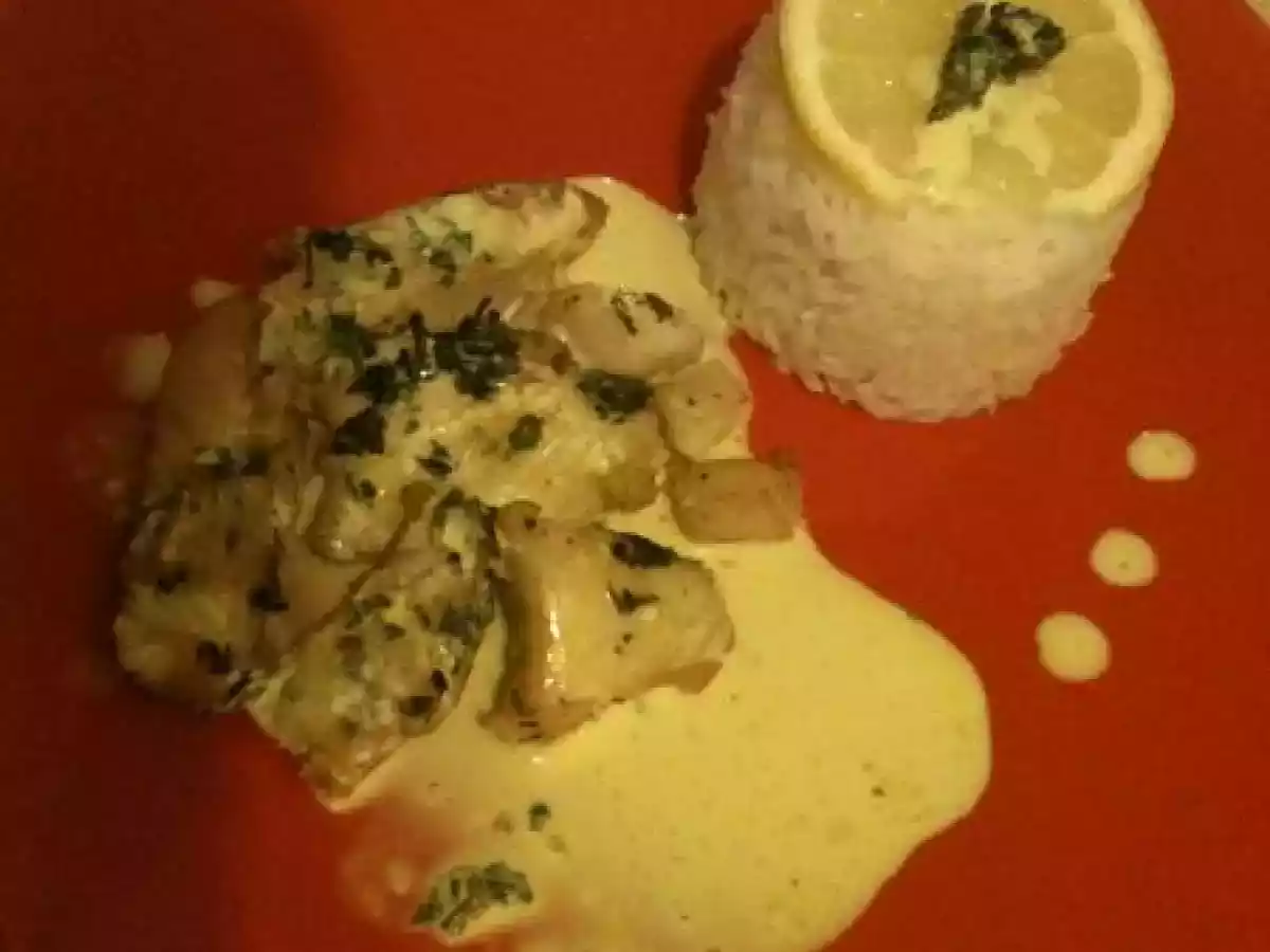 Fournée de thon germon et sa sauce combava curcuma