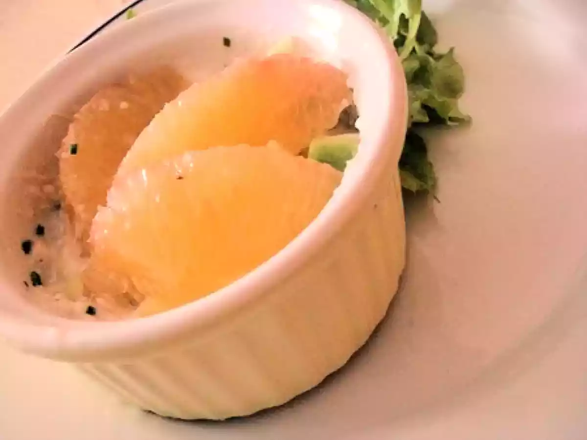 Fraicheur de crabe à l'avocat, à la pomme et au pamplemousse