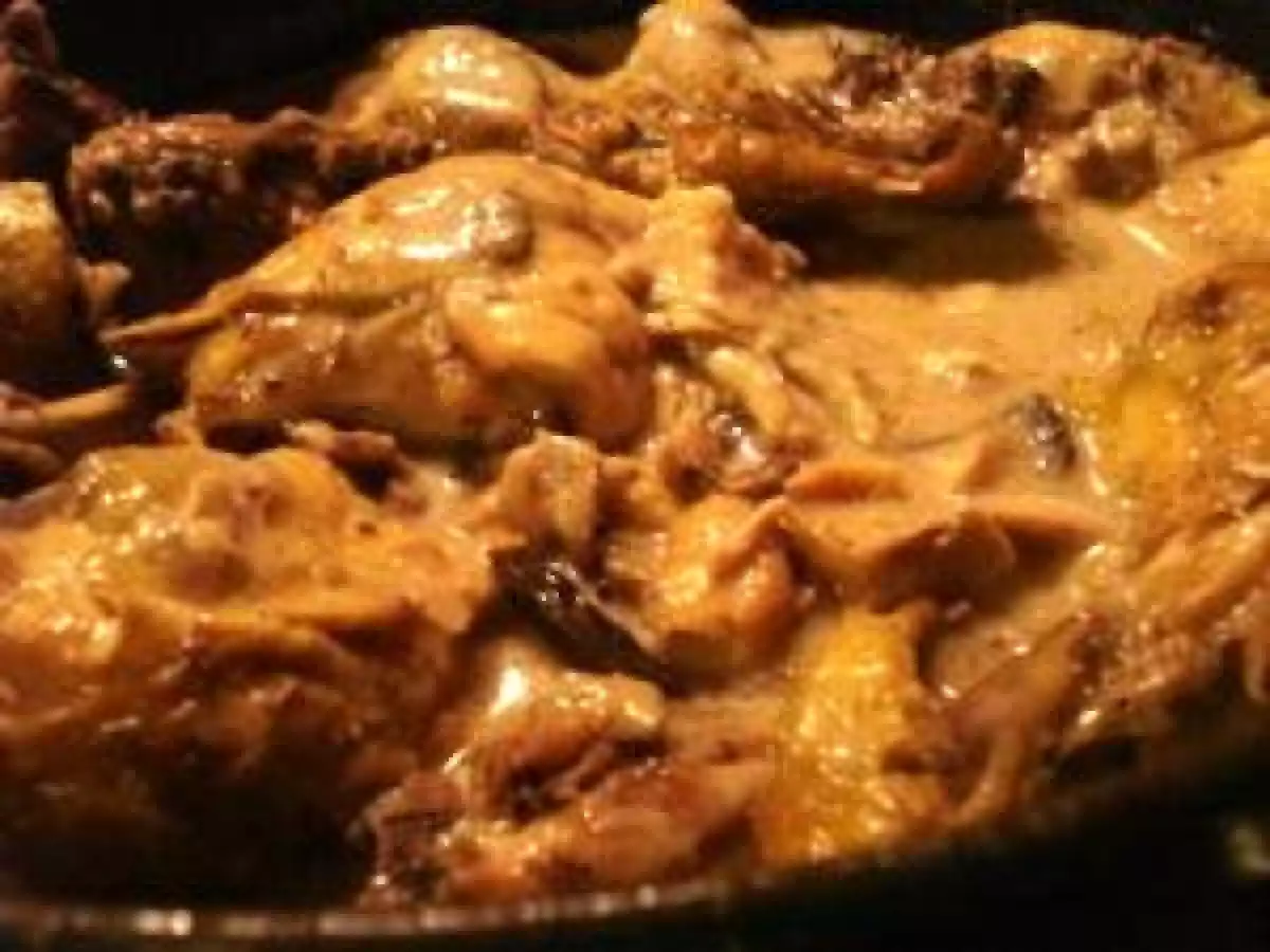 Fricassé de volaille aux lentins du chêne