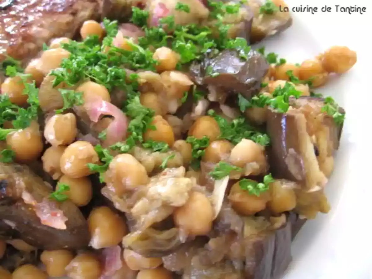 Fricassée d'aubergines et pois chiches - photo 3