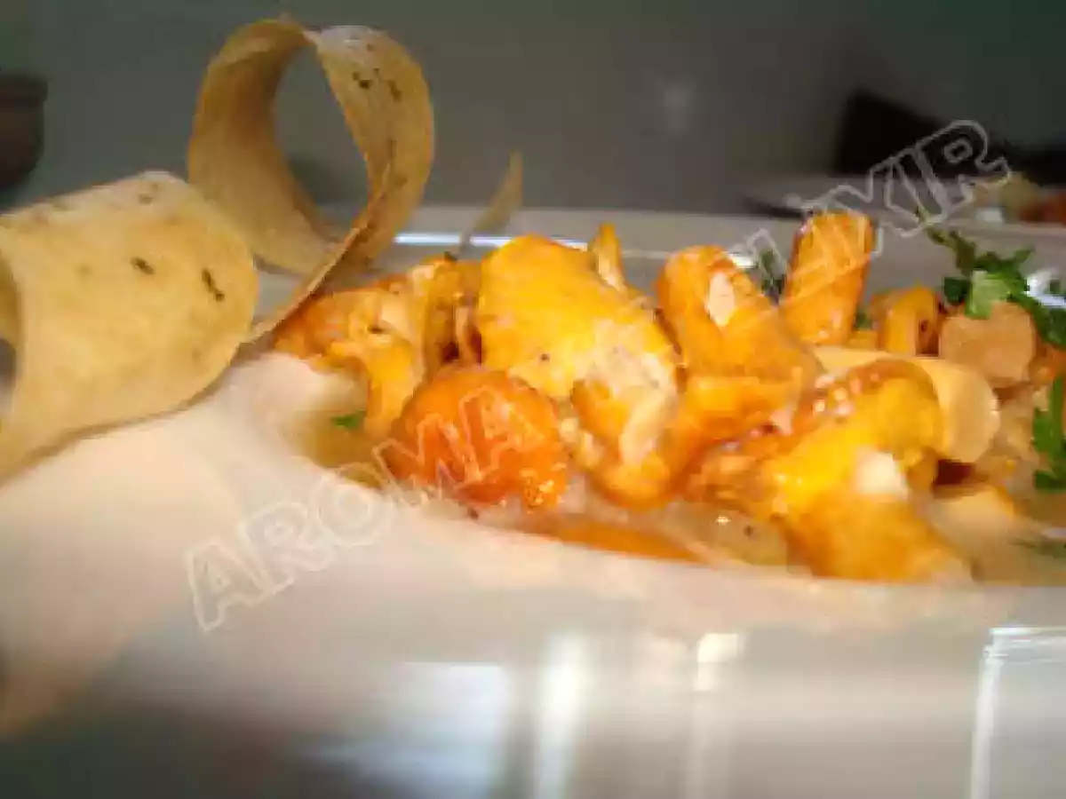 Fricassée de chanterelles et son écume boisée