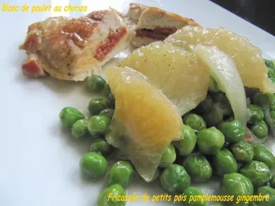 FRICASSEE DE PETITS POIS PAMPLEMOUSSE GINGEMBRE