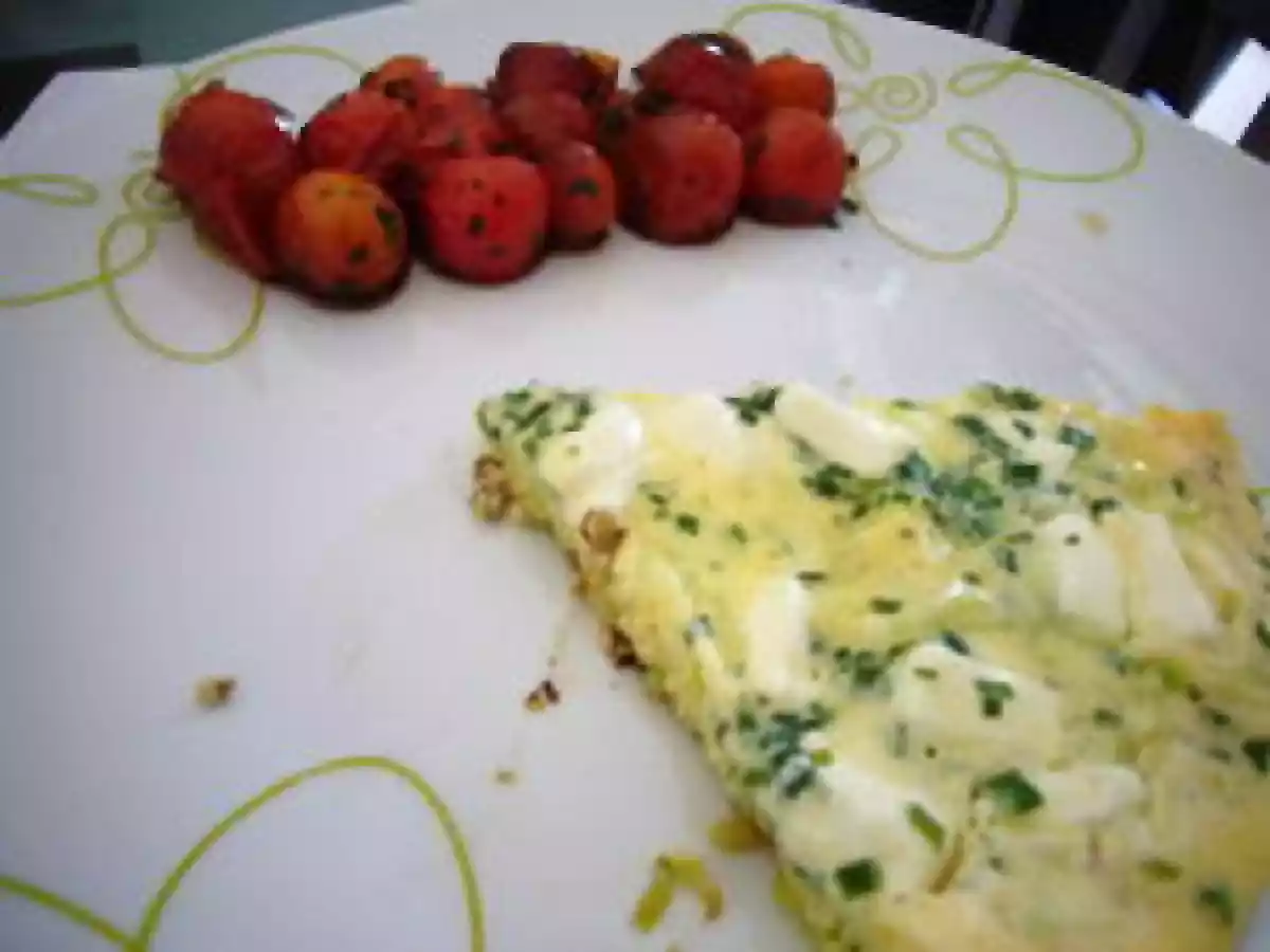 Fritatta aux courgettes et à la feta (3, 5 points)