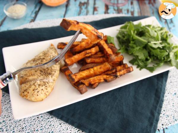 Frites de patates douces au four (et son poulet) - photo 2