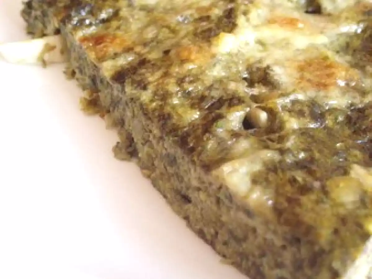 Frittata aux épinards, chèvre et pignonss