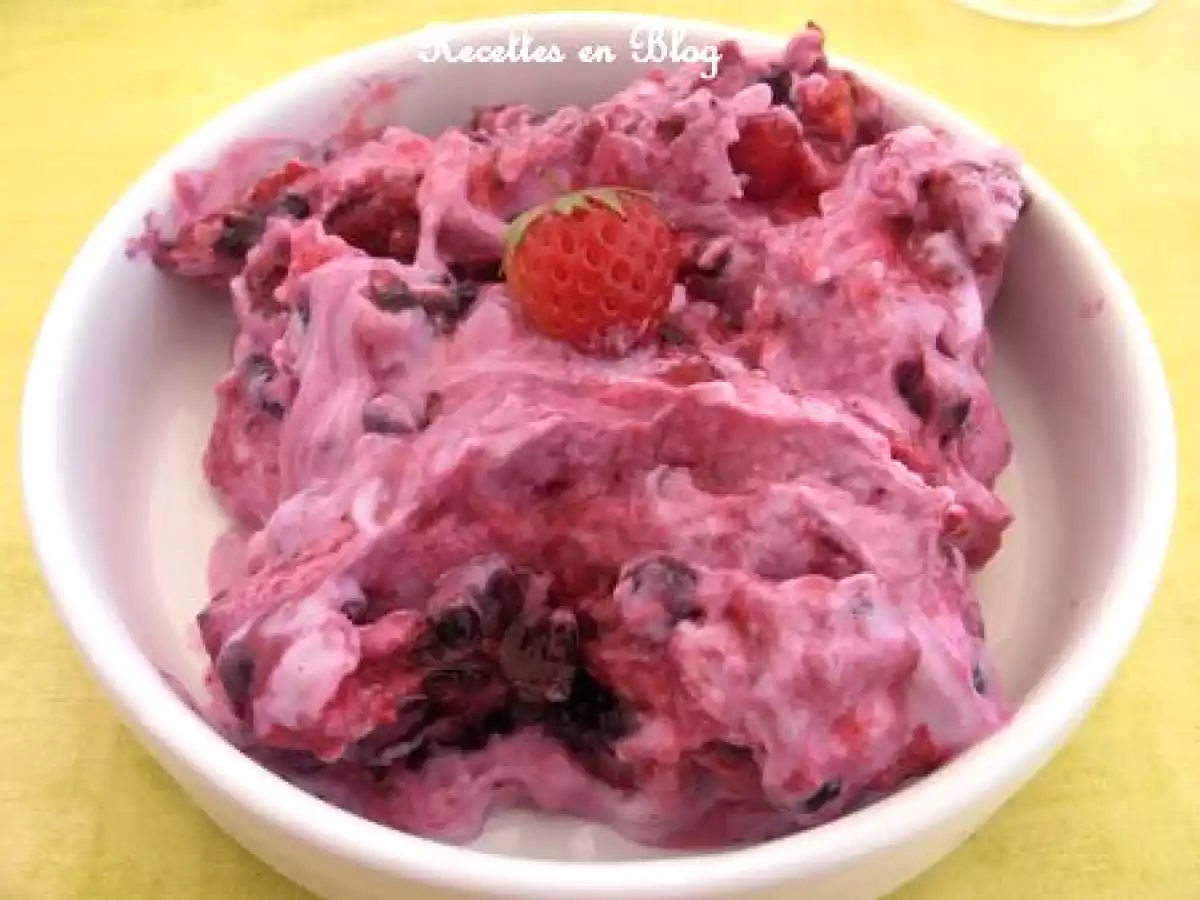 FROMAGE BLANC AUX FRUITS ROUGES FACON GLACE