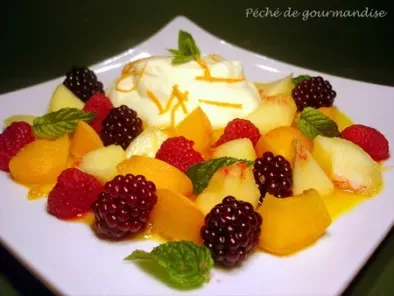 Fruits frais au coulis d'orange et mousse de mascarpone - photo 2