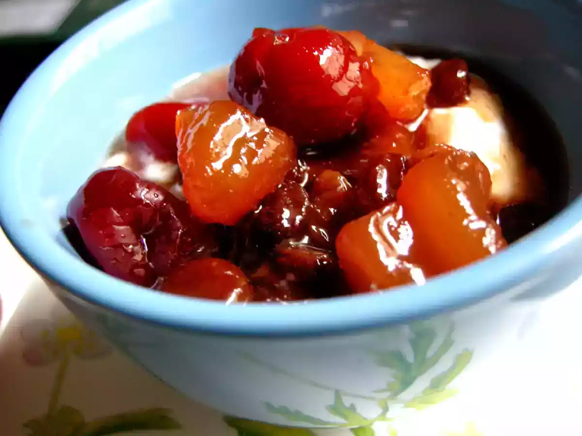 Fruits secs pochés au sirop de thé - photo 2