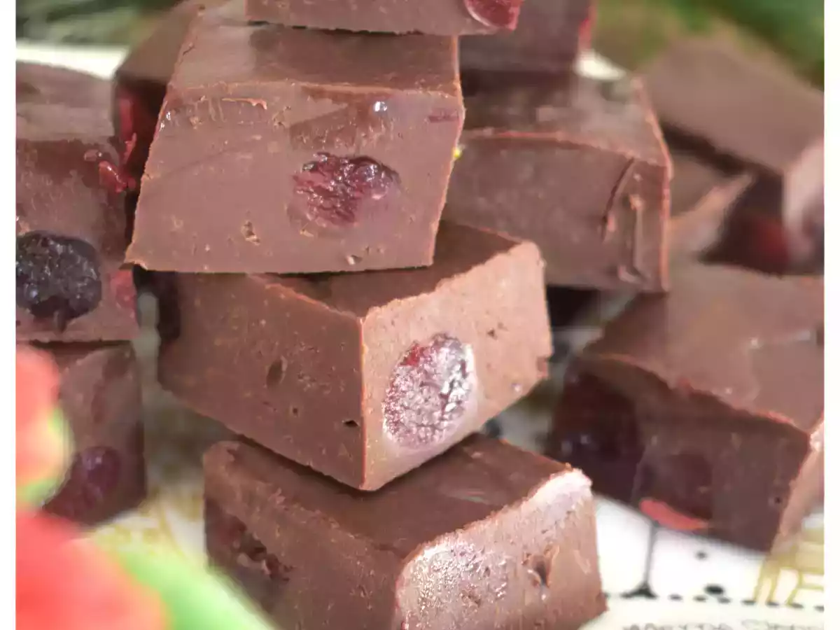 Fudge aux cerises confites