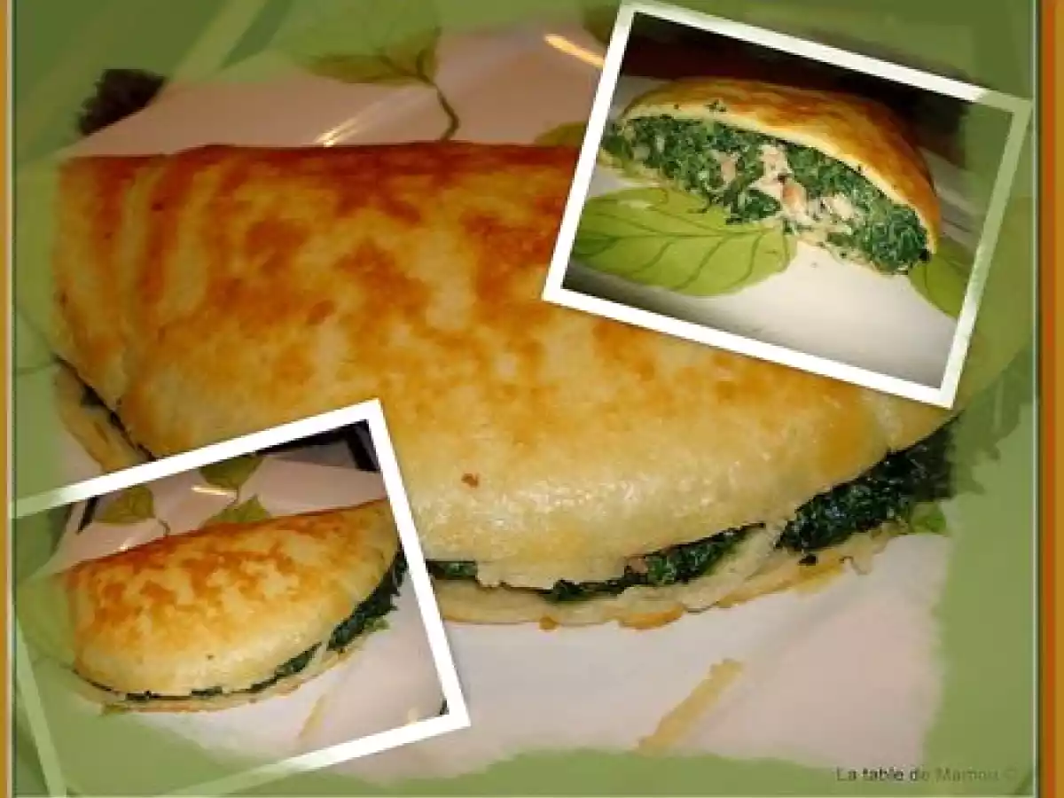 Galette aux épinards et à la truite fumée