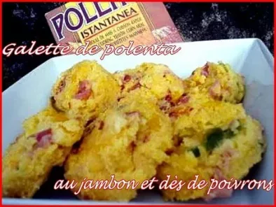 Galette de polenta au jambon et aux dès de poivron - photo 2