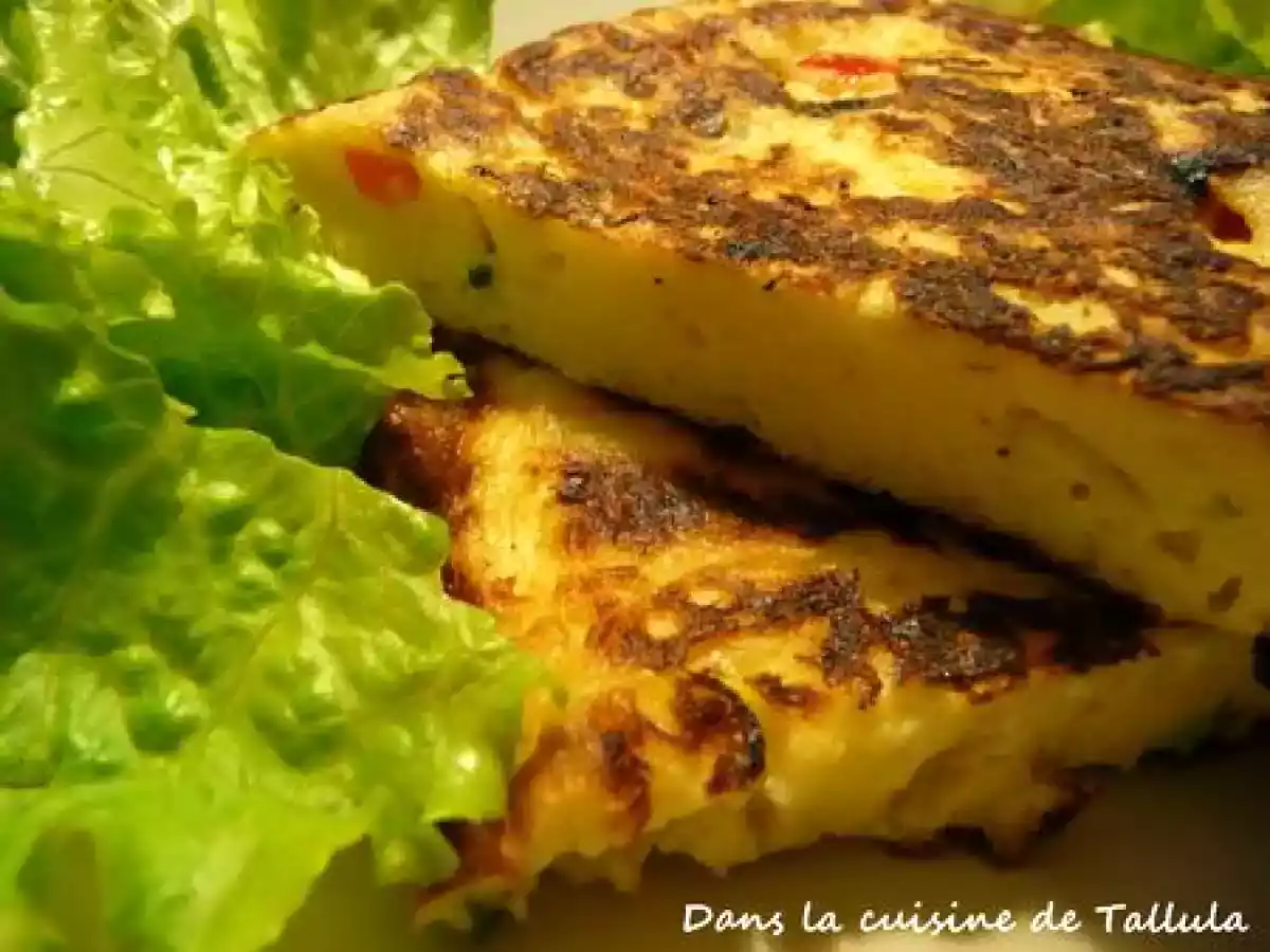 Galette de pommes de terre, poireaux et poivrons rouges - photo 4