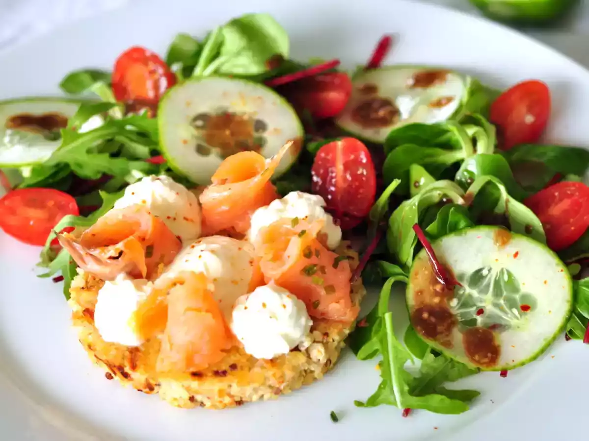 Galette de quinoa – truite fumée & crème fouettée citron vert - photo 2