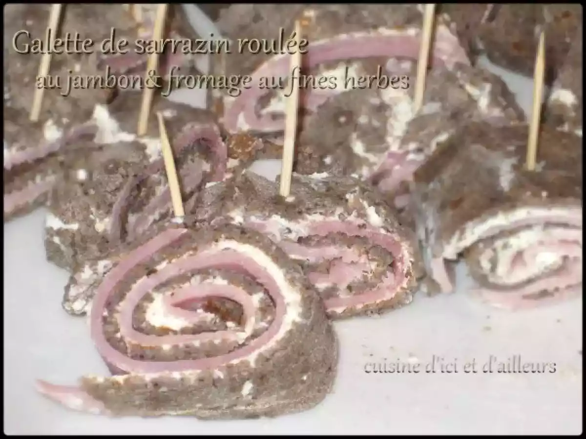 Galette de sarrazin roulée au jambon & fromage aux fines herbes