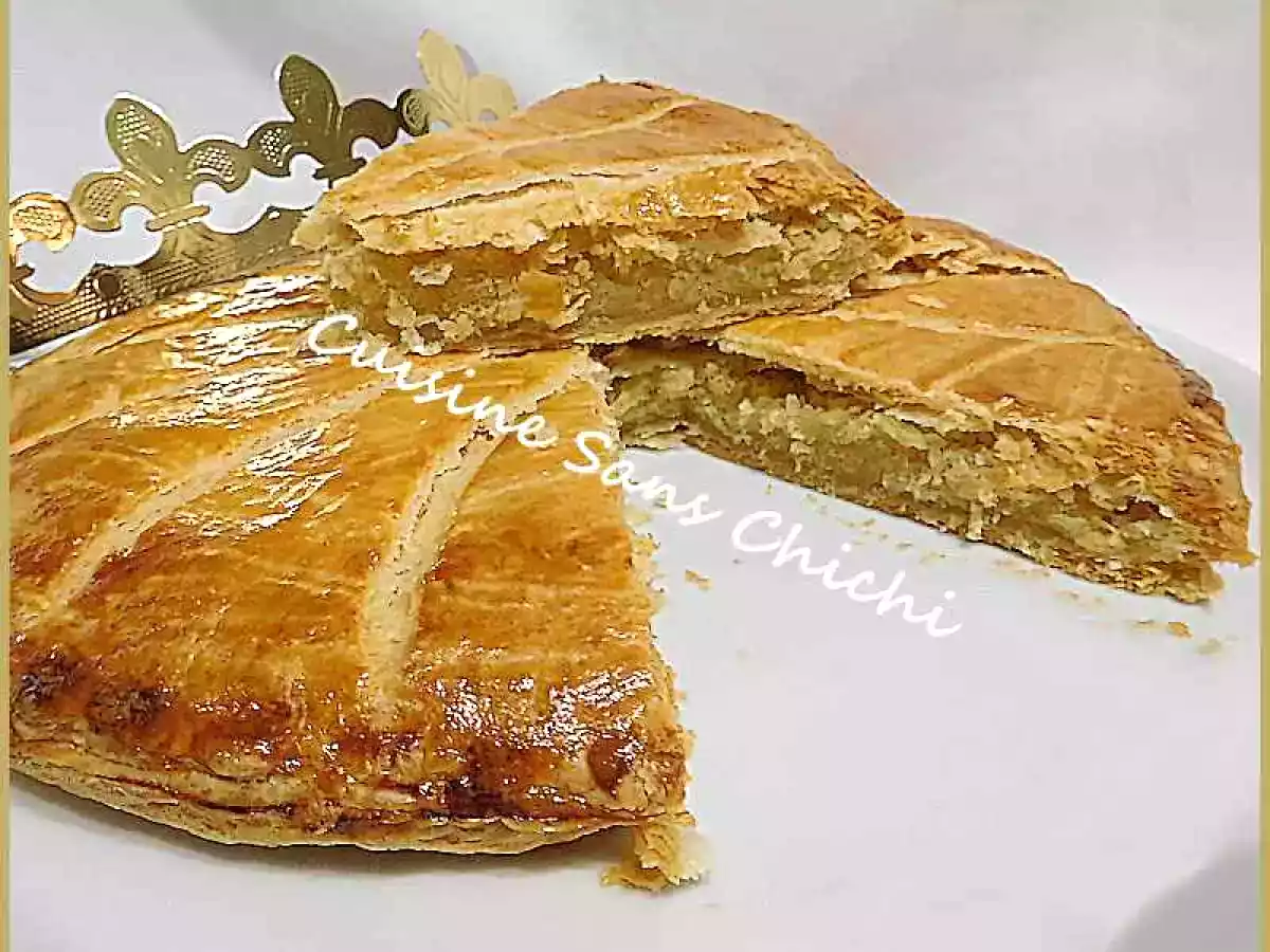 Galette des rois, à la crème d'amandes, pâte feuilleté maison