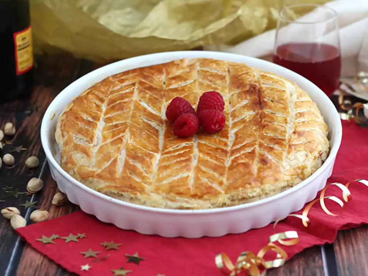 Galette des rois frangipane framboise pistache