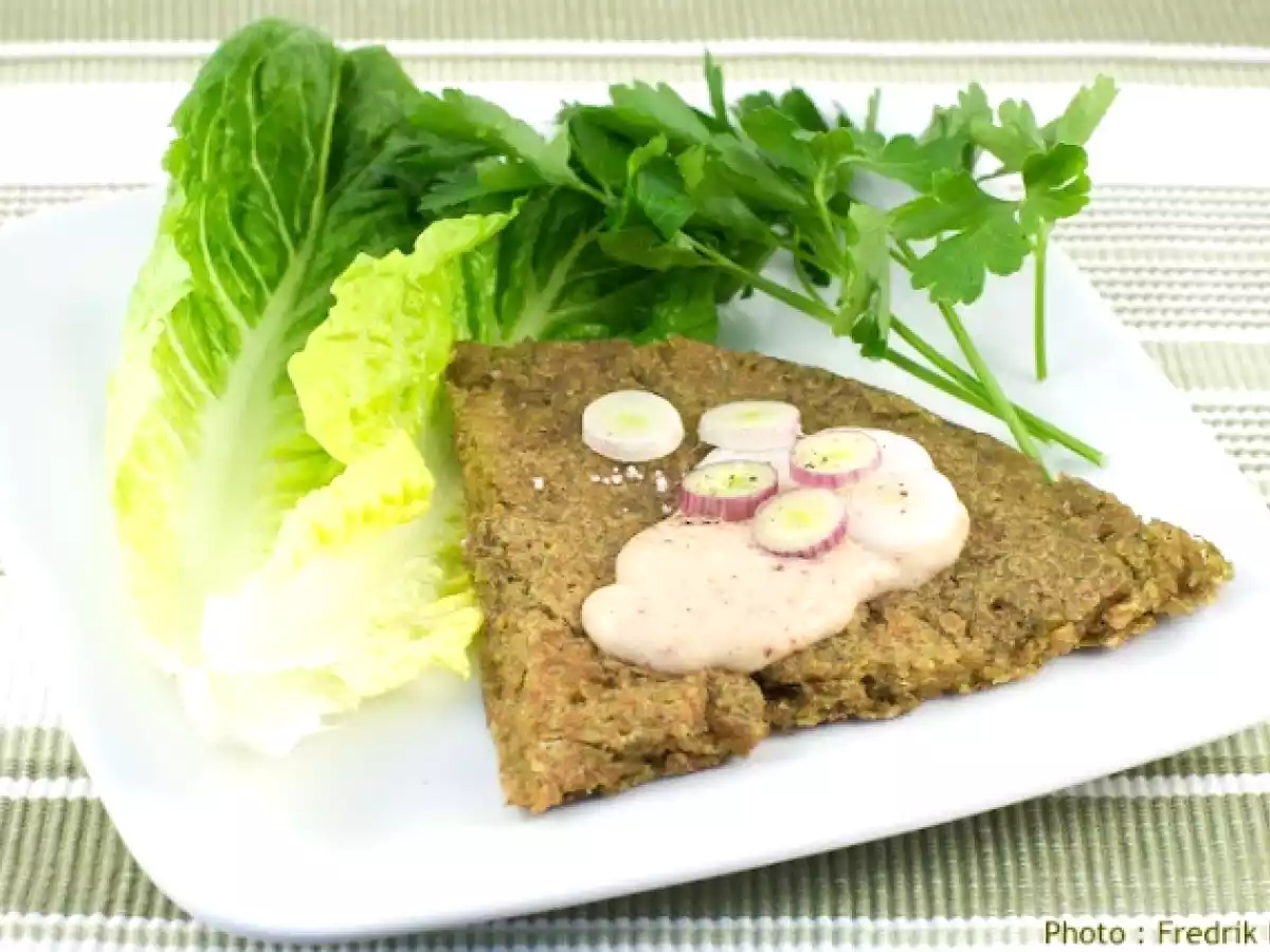 Galettes à l'épeautre et leur béchamel de pois chiche