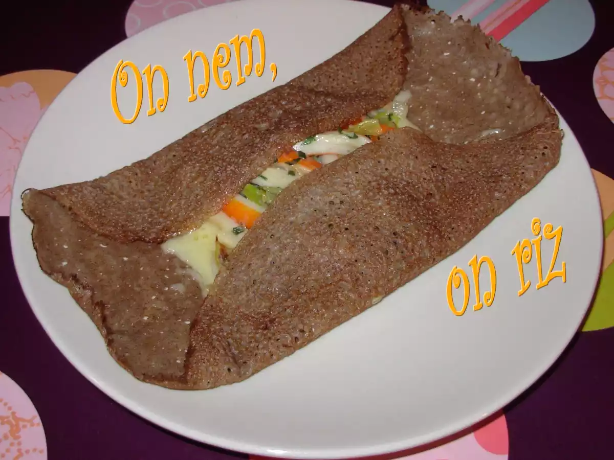 Galettes à la fondue de poireaux et au surimi