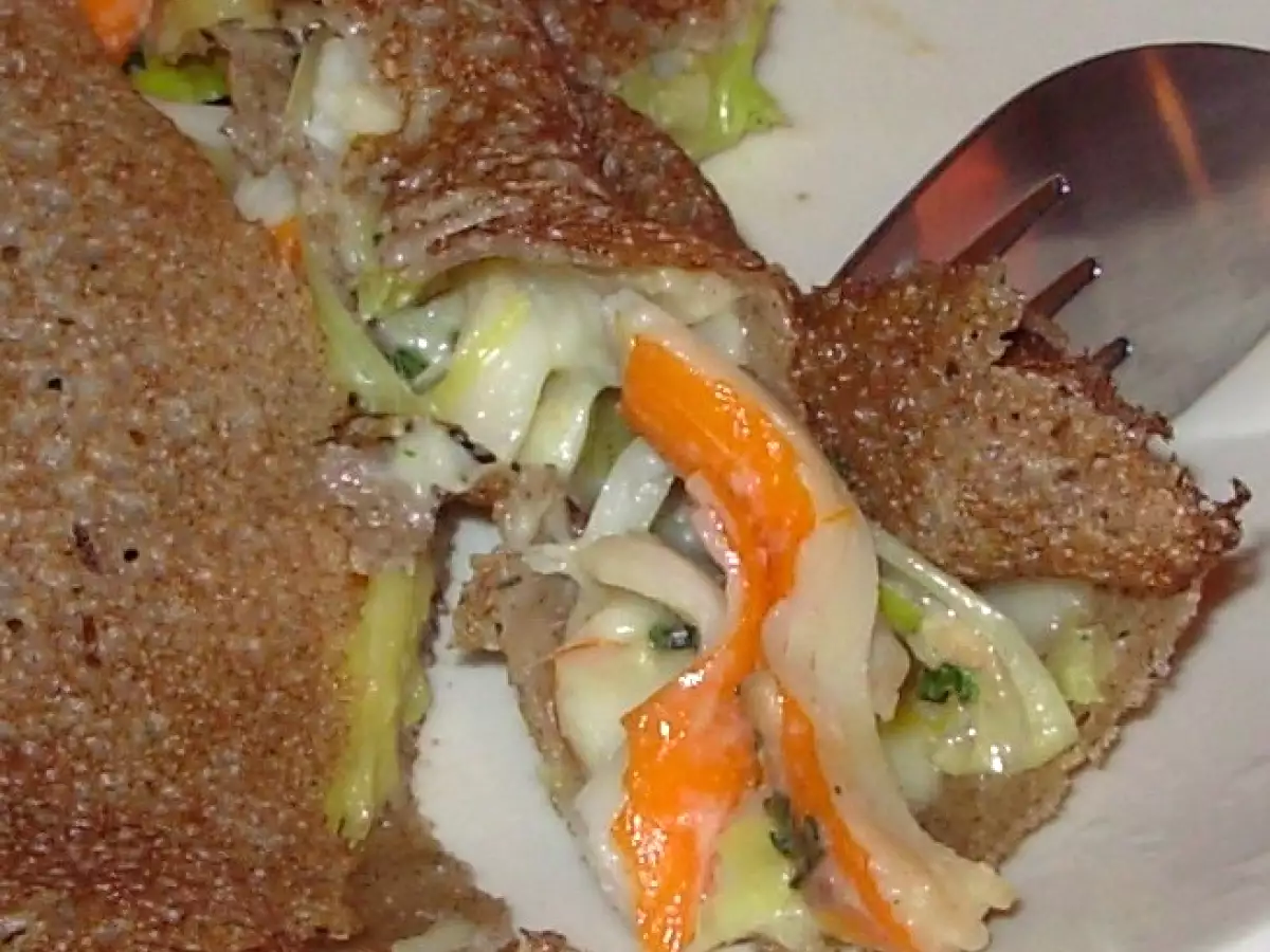 Galettes à la fondue de poireaux et au surimi - photo 3