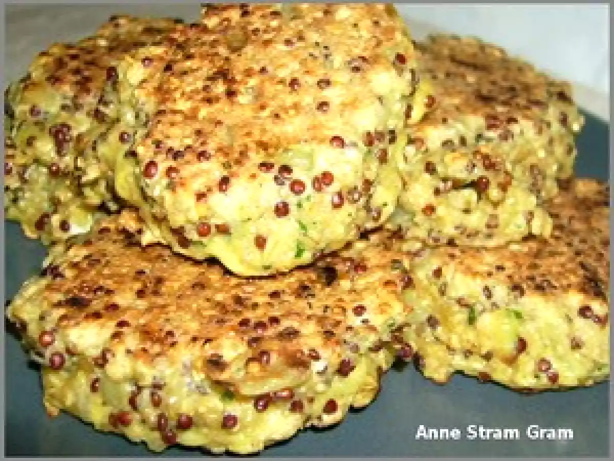 Galettes au quinoa rouge et blond