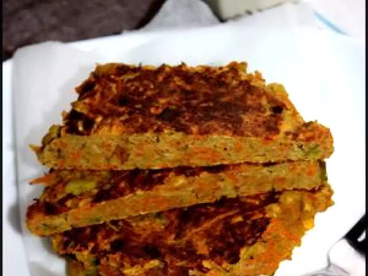 Galettes aux légumes et lentilles corail