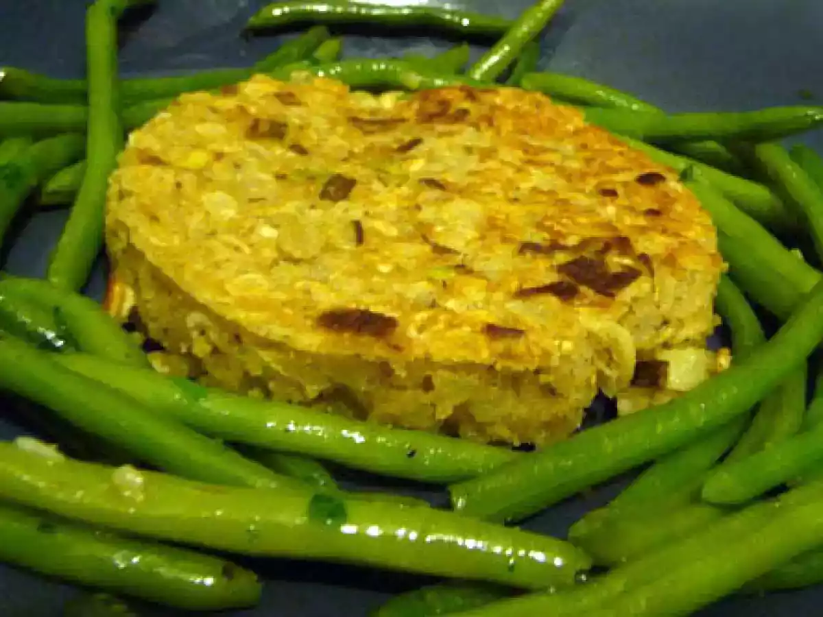 Galettes de flocons d'orge aux poireaux (vegan, sans oeuf)