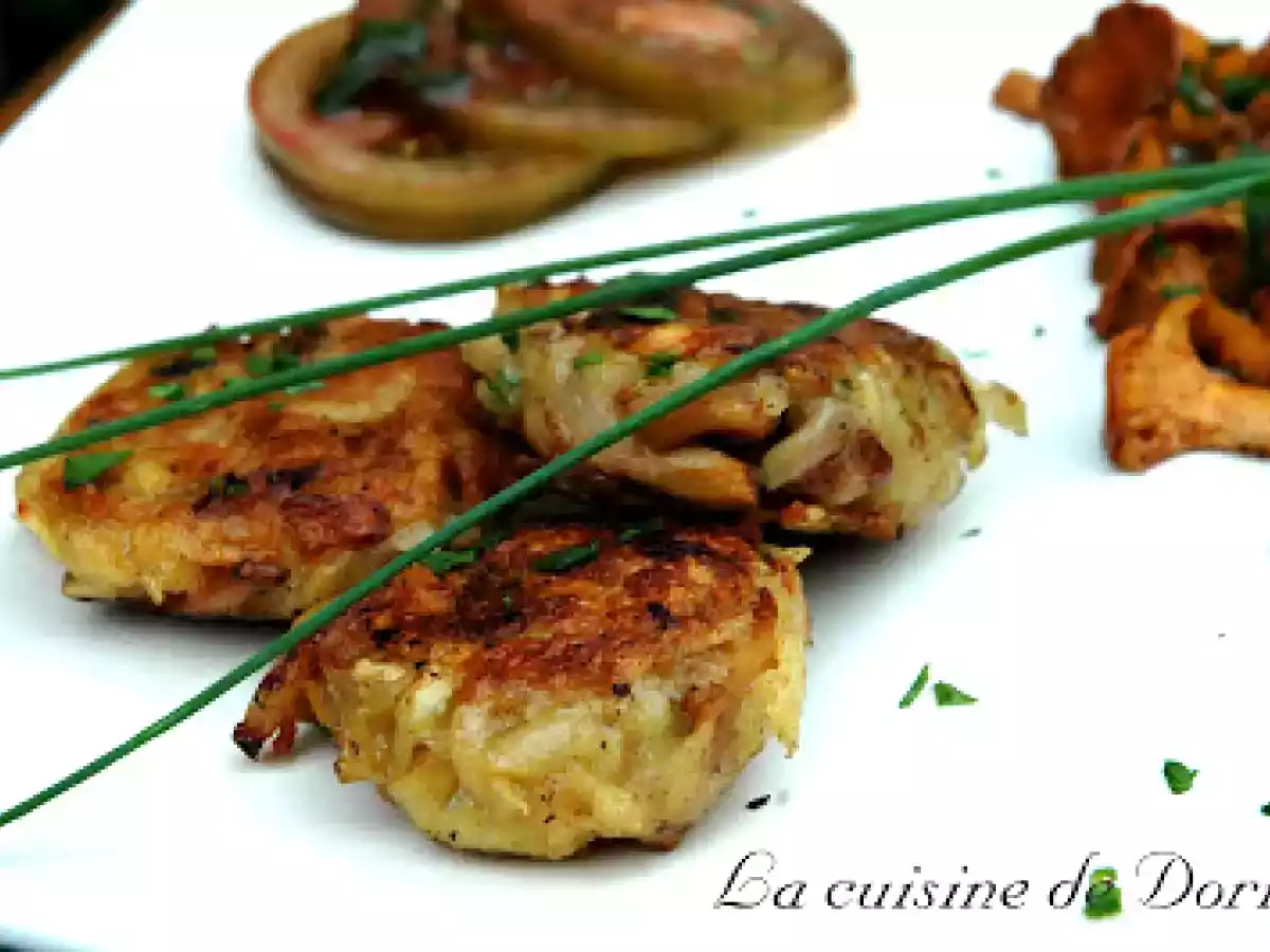 Galettes de pommes de terre aux girolles // Château de Tanlay