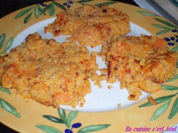 Galettes de quinoa au potimarron et à la patate douce