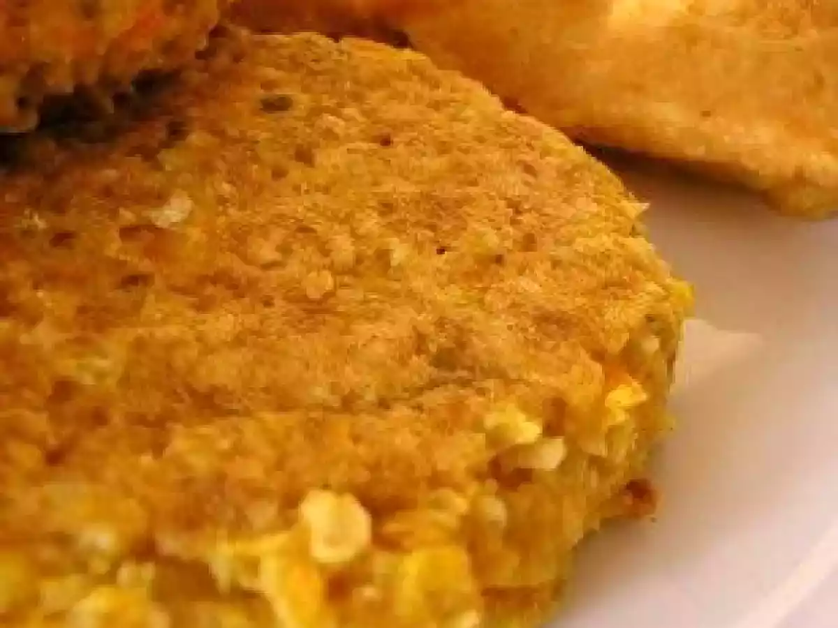 Galettes flocons d'avoine et carottes et tartinade de lentilles corail