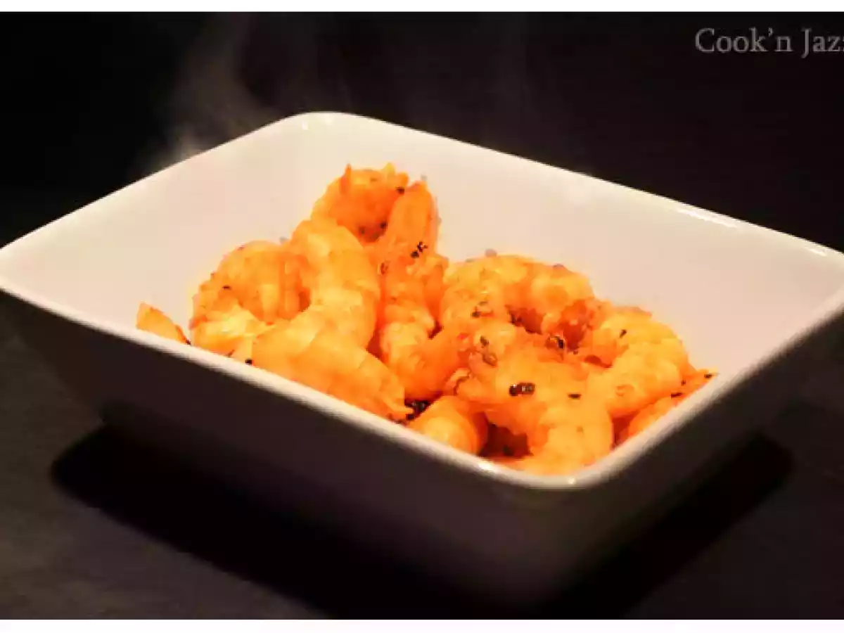 Gambas au Cognac et au poivre