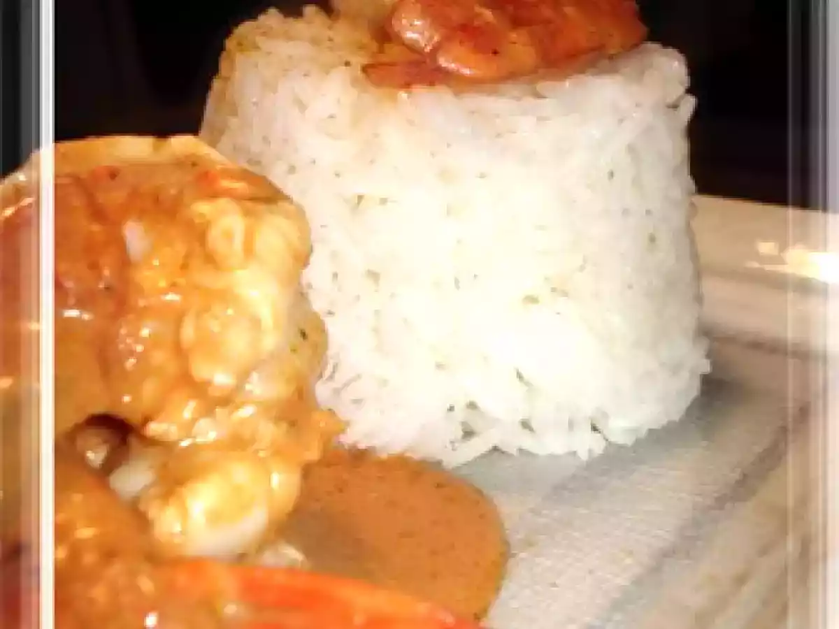 Gambas au curry de Madras (wok)