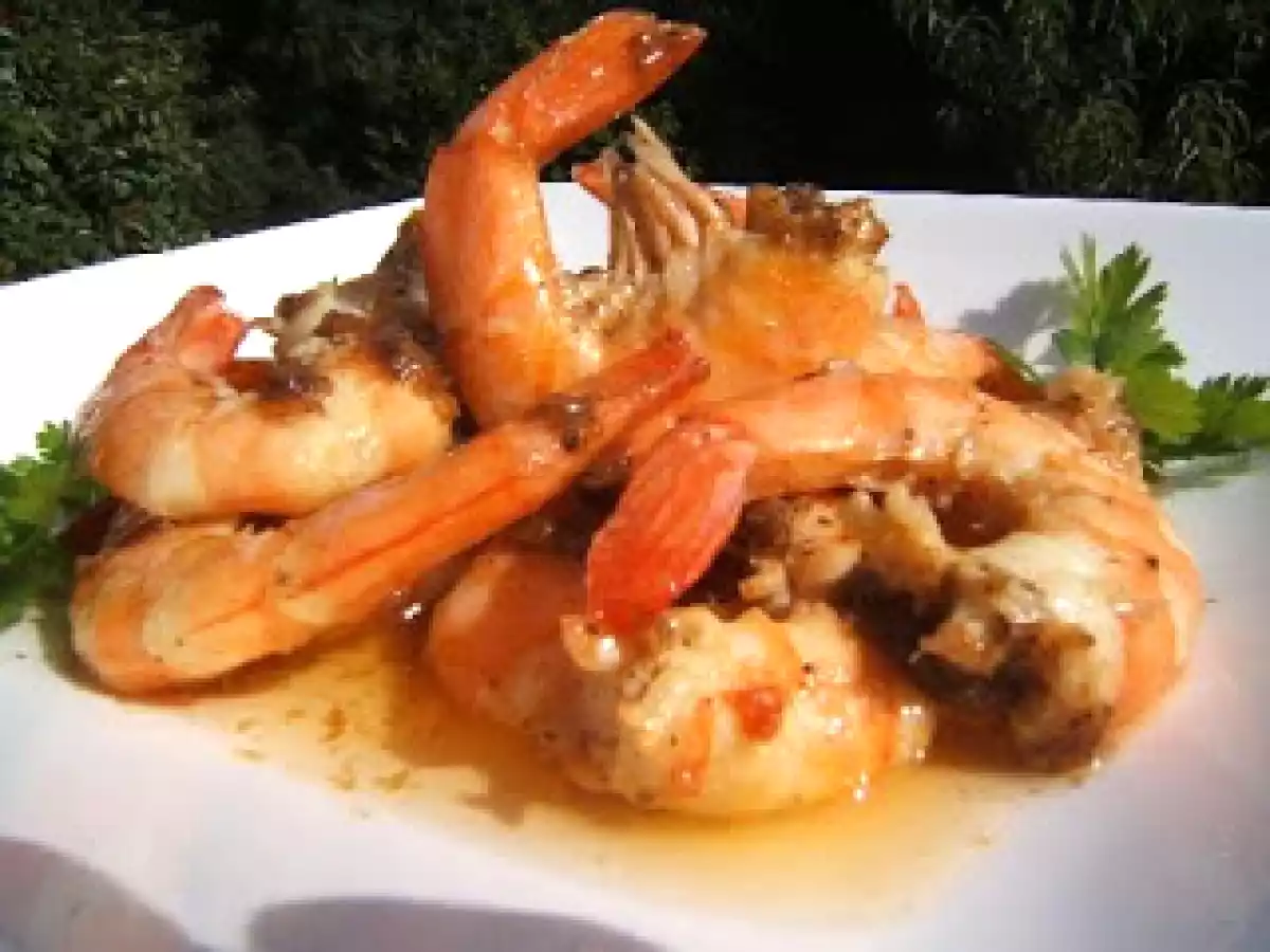 Gambas poêlées au citron vert et à la réglisse