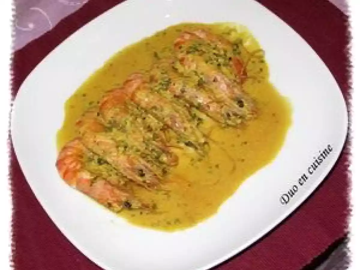 Gambas sautées aux épices indiennes