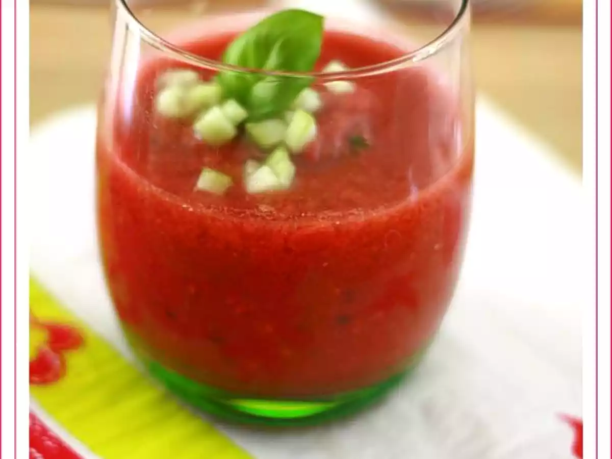 Gaspacho andalou sans gluten