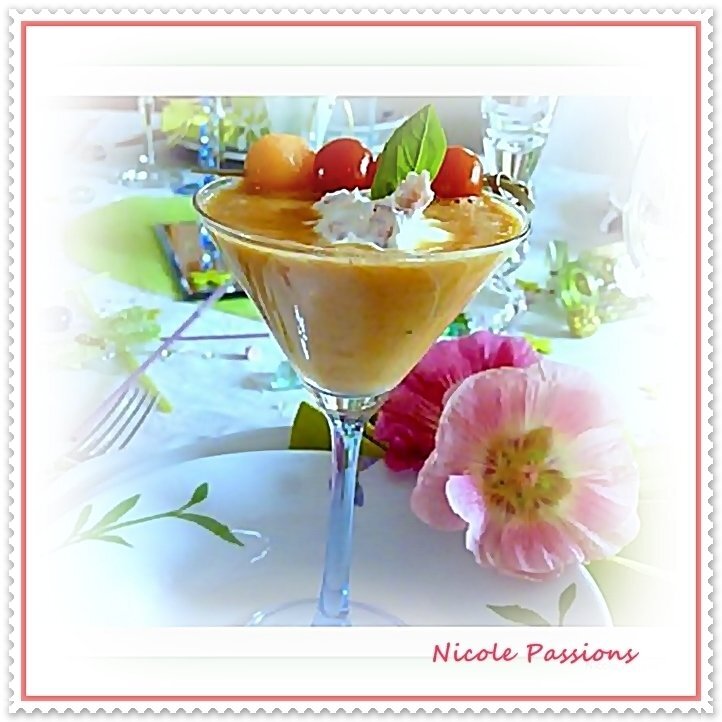 Gaspacho de melon au chèvre frais Recette Ptitchef
