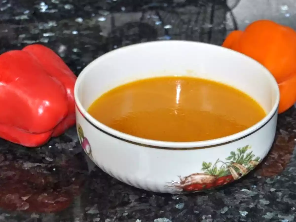 Gaspacho de poivrons jaunes (IG bas)
