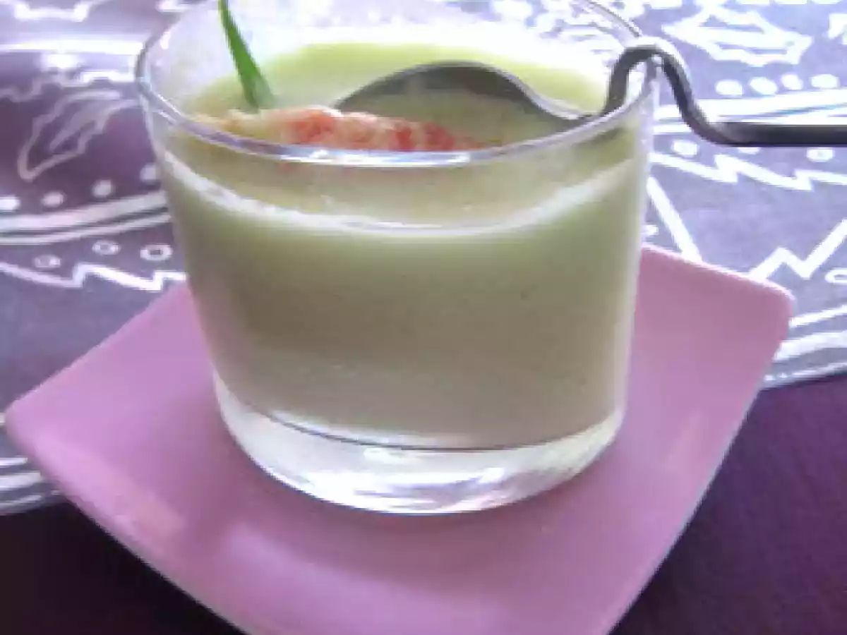 Gaspacho vert aux écrevisses