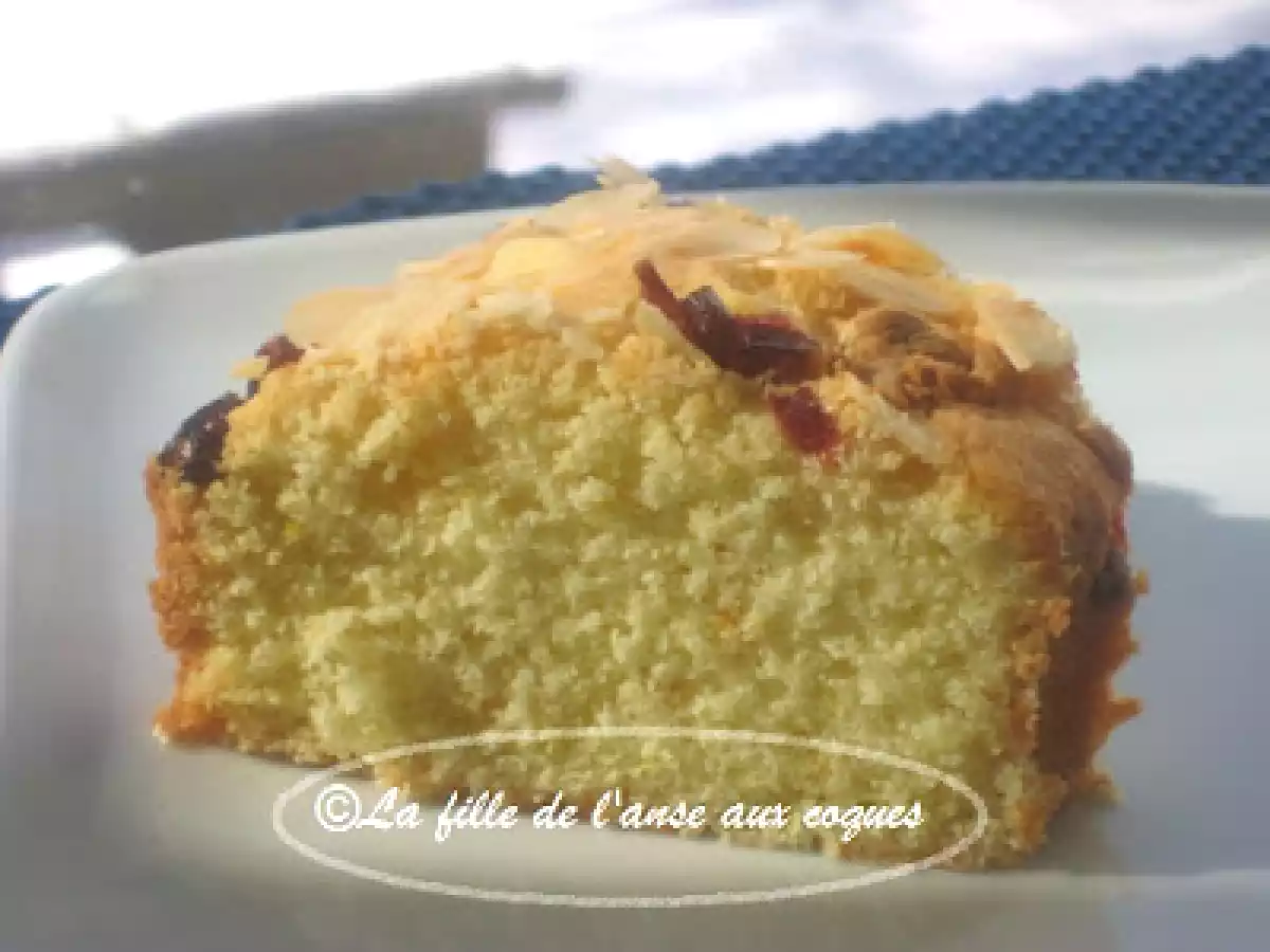 GÂTEAU À L'ORANGE, AMANDES, CANNEBERGES ET CHOCOLAT BLANC - photo 3