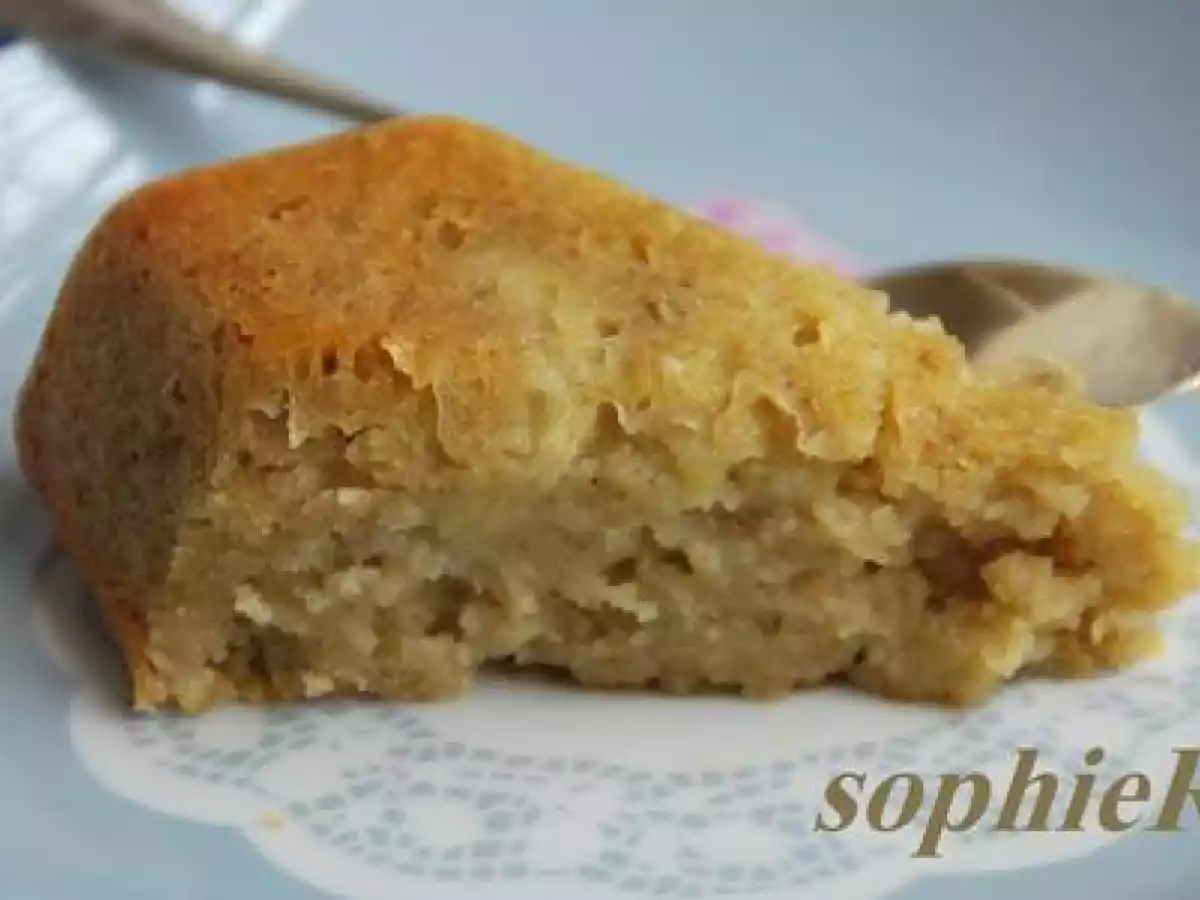 Gâteau à la banane, poudre d'amande et fève de Tonka