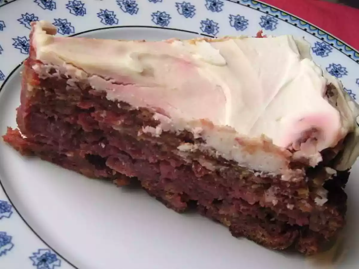 Gâteau à la betterave, Glaçage au mascarpone.