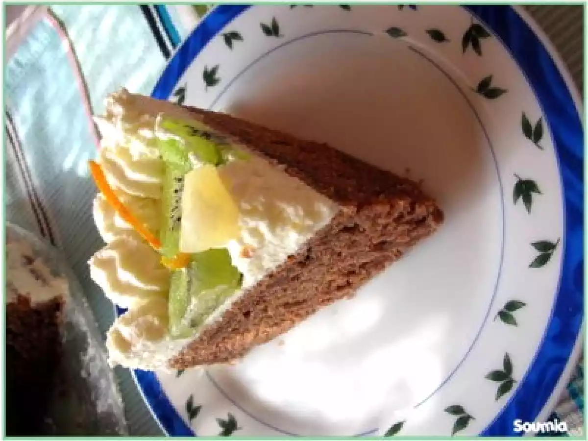 Gâteau à la crème chantilly