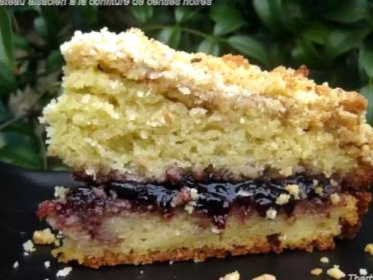 Gâteau alsacien à la confiture de cerises noires